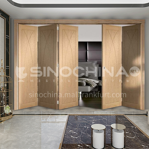 Fashion modern style composite solid wood folding door cloakroom door living room kitchen door